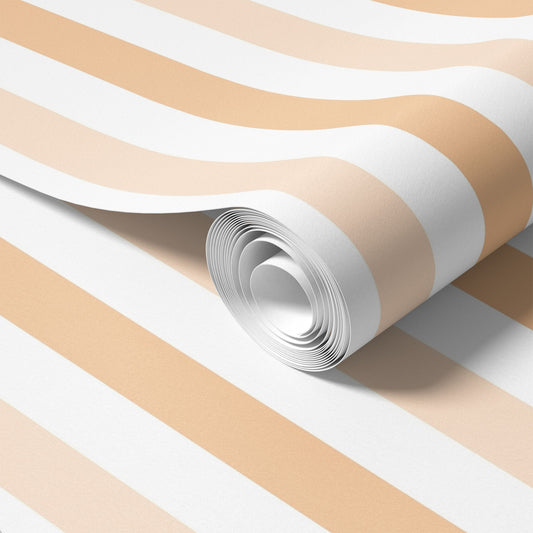 Close-up roll of Orange Stripes Wallpaper